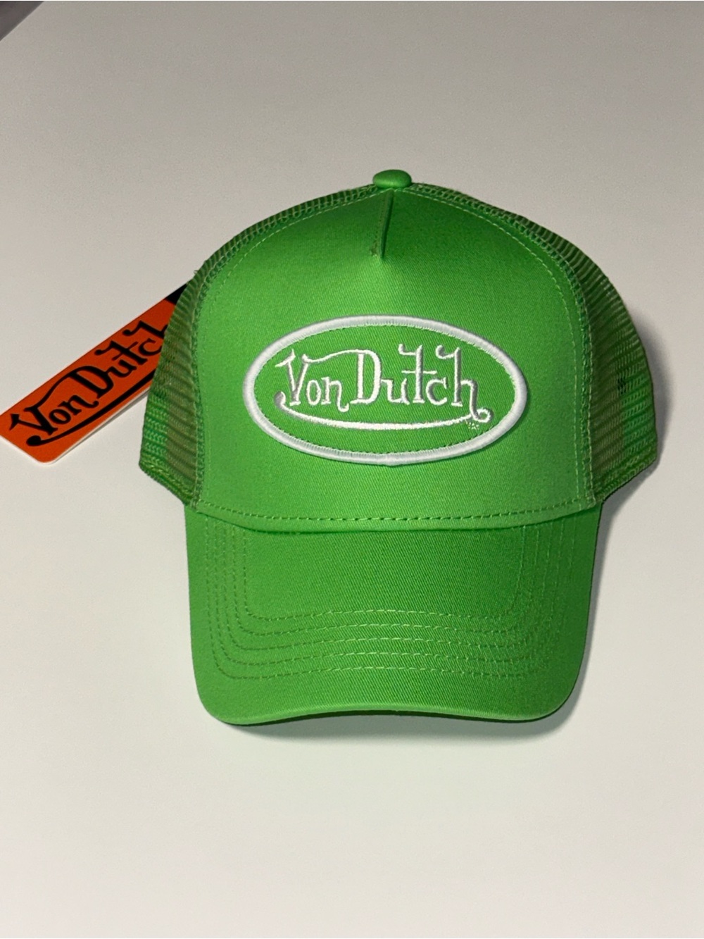 Von Dutch Bright Green Mesh Trucker Hat